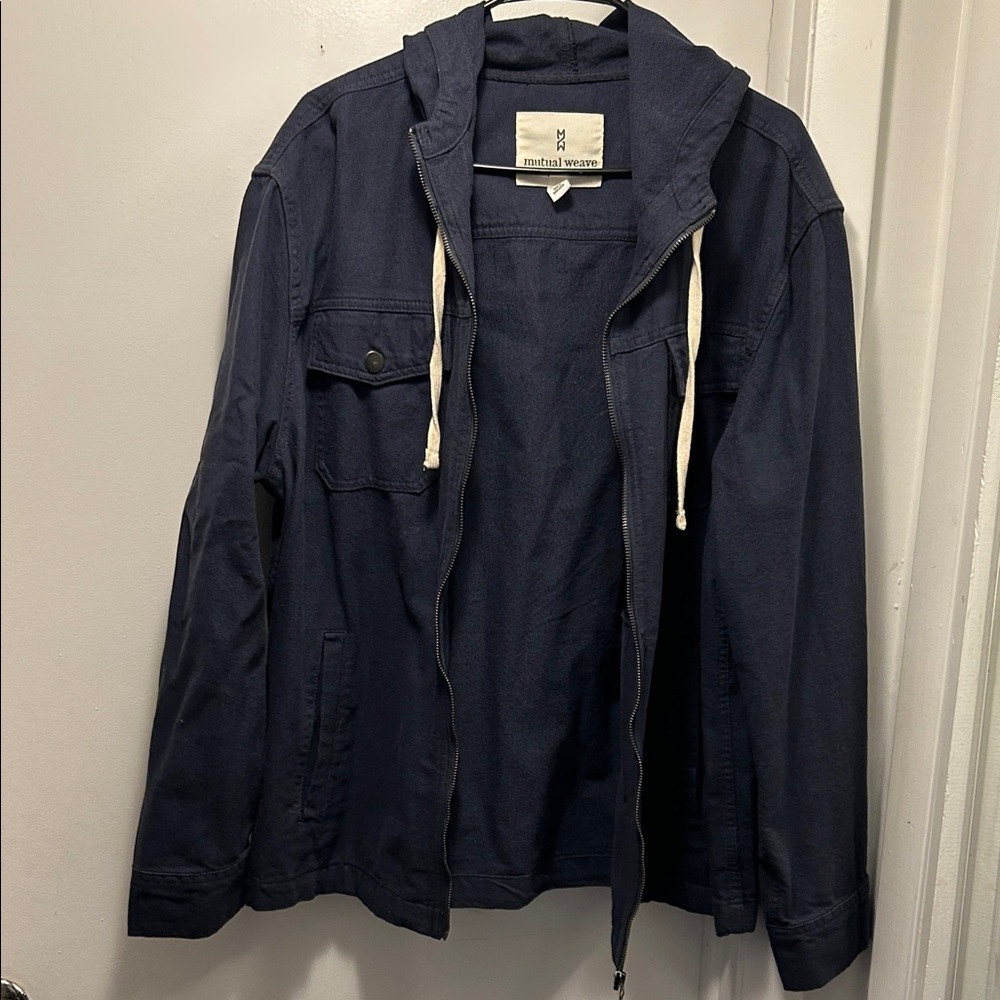 Men's Navy Hooded Jacket - Picture 9 of 9